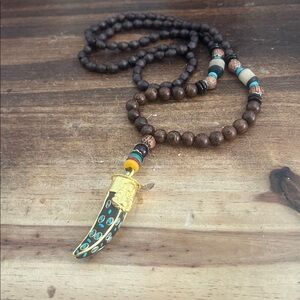 Ganesha Handmade Beaded Necklace  Pendant Bohemian Spiritual Jewelry